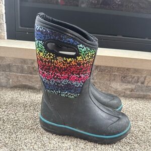 BOGS Waterproof -30 Degrees Colorful Kids Size 3 Boots EUC
